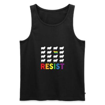 Niedliche Regenbogen Schafe für Stolz Monat und Sp - Männer Premium Bio Tank Top - Schwarz - Vorne - Michal (187cm)