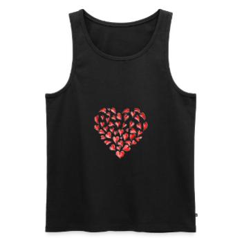 Cœur Coeur - Débardeur bio Premium Homme - noir - Devant - Michal (187cm)