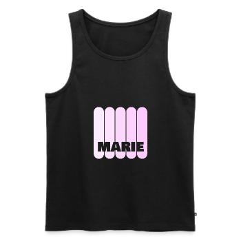 Marie - Débardeur bio Premium Homme - noir - Devant - AI Model Male 178 light (178cm)