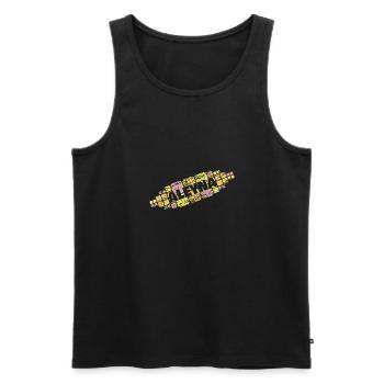 Mama Aleyna - Männer Premium Bio Tank Top - Schwarz - Vorne - AI Model Male 178 light (178cm)