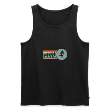 Évolution des joueurs de hockey sur gazon Retro Scoring Goalke - Débardeur bio Premium Homme - noir - Devant - Michal (187cm)