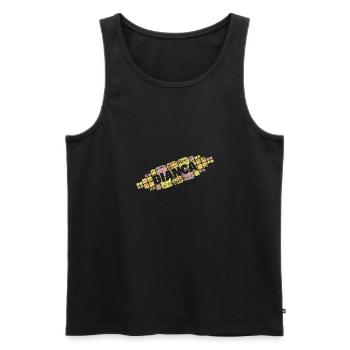 Mutter Bianca - Männer Premium Bio Tank Top - Schwarz - Vorne - AI Model Male 178 light (178cm)