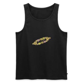 Amilia - Männer Premium Bio Tank Top - Schwarz - Vorne - AI Model Male 178 light (178cm)