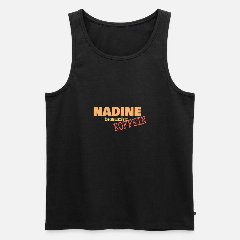 Nadine - Männer Premium Bio Tank Top - Schwarz