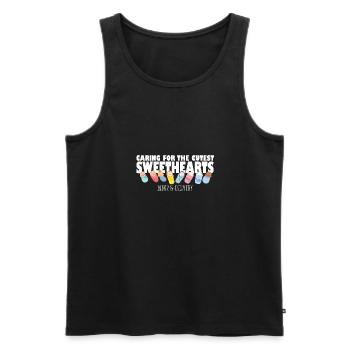 Prendre soin de l’infirmière post-partum des amoureux les plus mignons - Débardeur bio Premium Homme - noir - Devant - Michal (187cm)