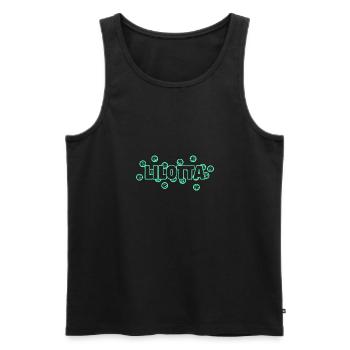 Lustig Lilotta - Männer Premium Bio Tank Top - Schwarz - Vorne - Michal (187cm)