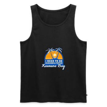 I Need To Be Seahabilitated Kaunaoa Bay Summer - Männer Premium Bio Tank Top - Schwarz - Vorne - Michal (187cm)