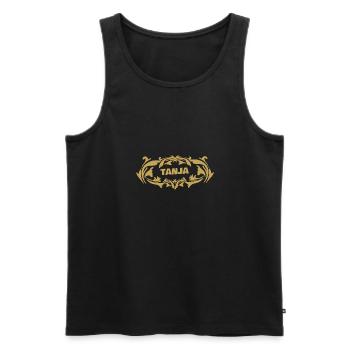 Jennifer - Men's Premium Organic Tank Top - black - Front - AI Model Male 178 light (178cm)