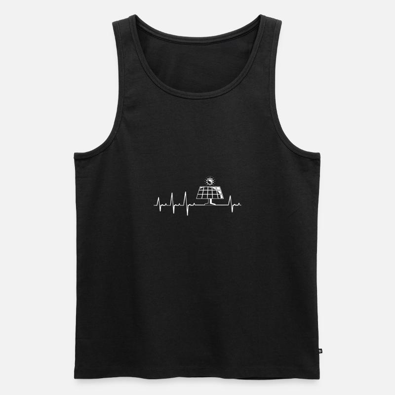 Solarmodul Solarenergie Solarstrom - Männer Premium Bio Tank Top - Schwarz