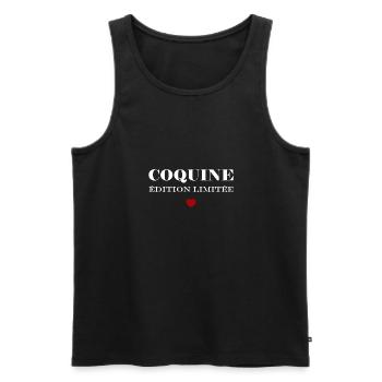 Coquine - Débardeur bio Premium Homme - noir - Devant - Michal (187cm)