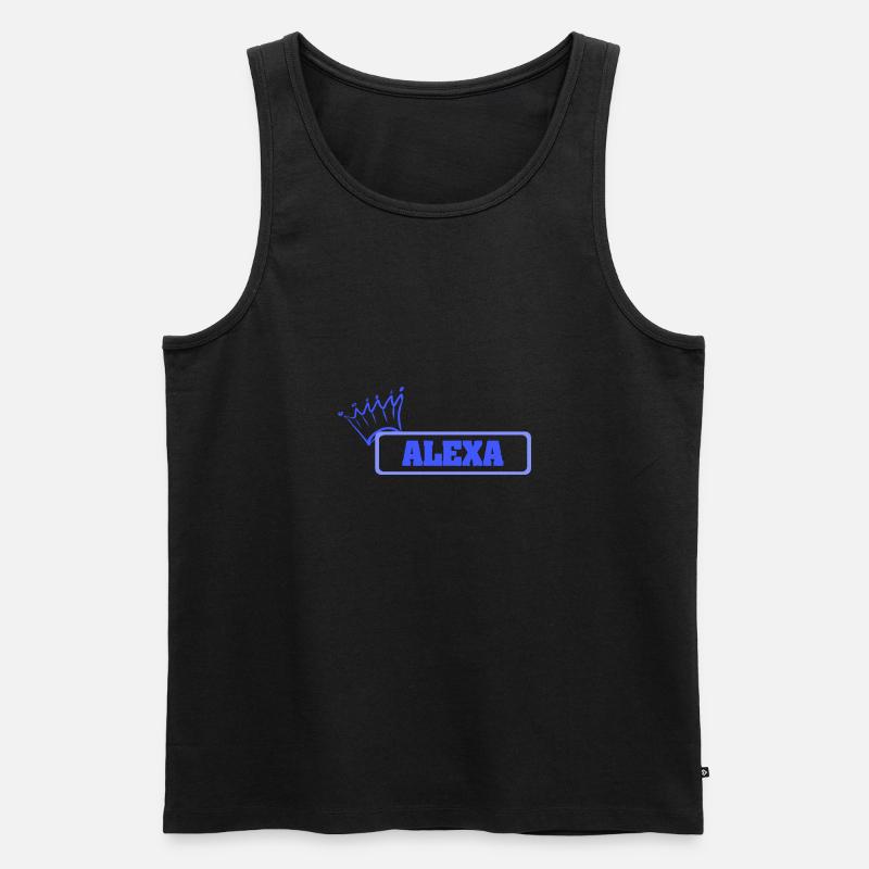 Alexa - Männer Premium Bio Tank Top - Schwarz