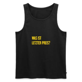 What is last price? - Men's Premium Organic Tank Top - black - Front - Michal (187cm)