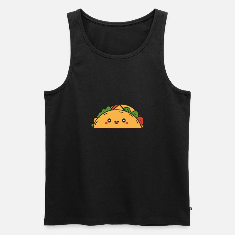 Tacos - Männer Premium Bio Tank Top - Schwarz