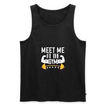 Rencontrez-moi au gymnase - rencontrez-moi au gymnase - Débardeur bio Premium Homme - noir - Devant - AI Model Male 178 light (178cm)