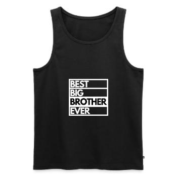 Bester großer Bruder aller Zeiten! Bester Bruder Geschenk - Männer Premium Bio Tank Top - Schwarz - Vorne - Michal (187cm)