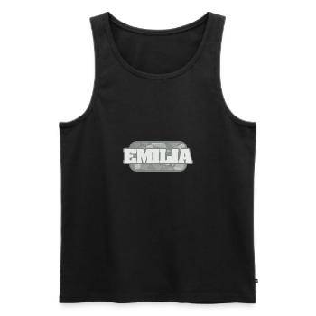 Gift for Emilia - Men's Premium Organic Tank Top - black - Front - AI Model Male 178 light (178cm)