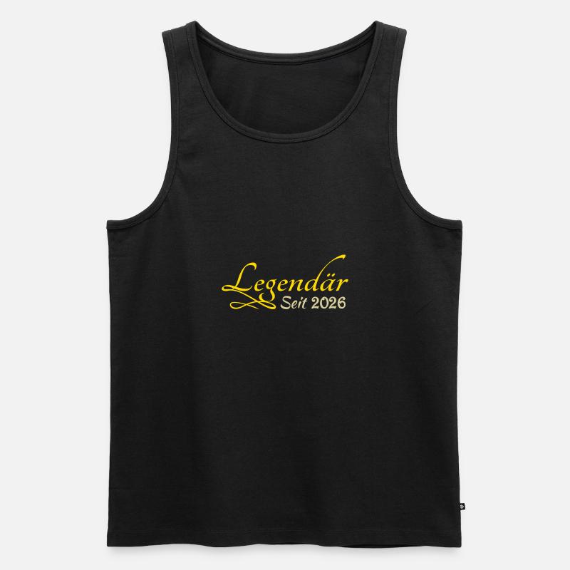 2026 - Männer Premium Bio Tank Top - Schwarz