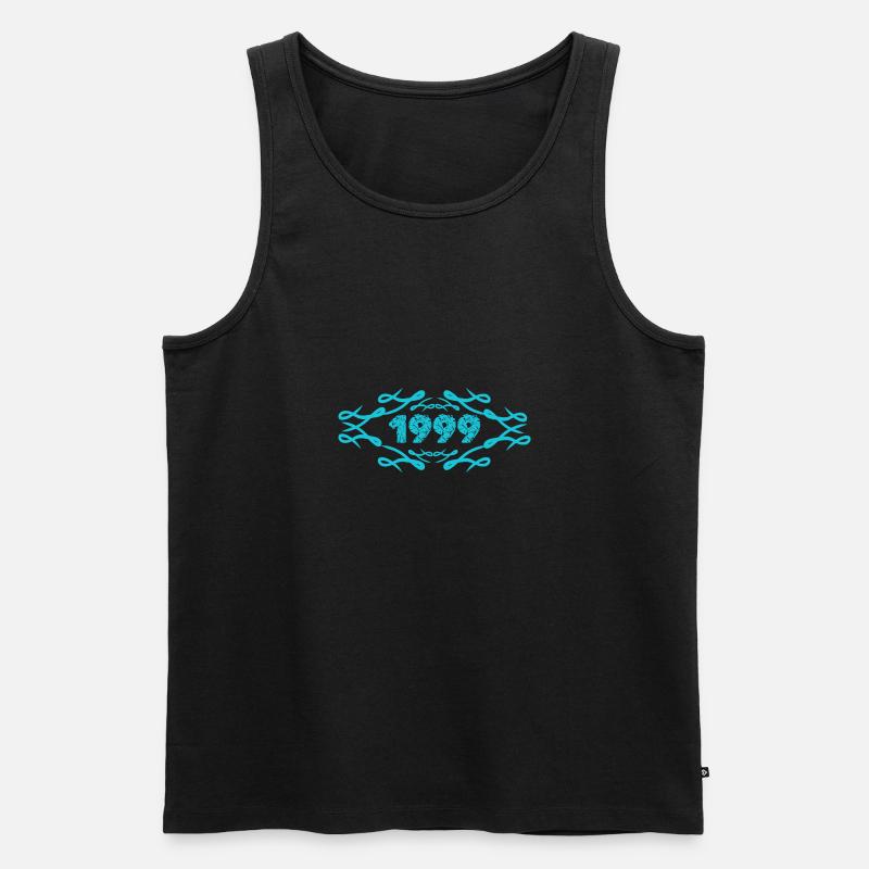 1999 - Männer Premium Bio Tank Top - Schwarz