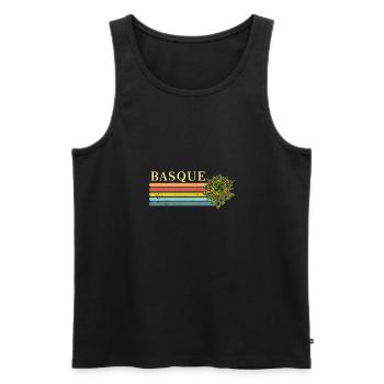 Aquitanier Euskal Herria Lauburu Basken Land - Männer Premium Bio Tank Top - Schwarz - Vorne - AI Model Male 178 light (178cm)