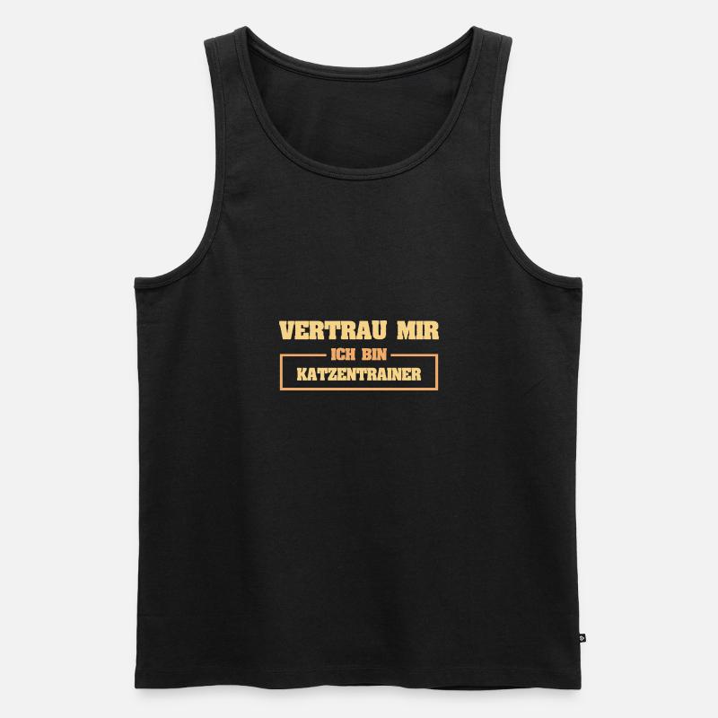 Katzentrainer - Männer Premium Bio Tank Top - Schwarz