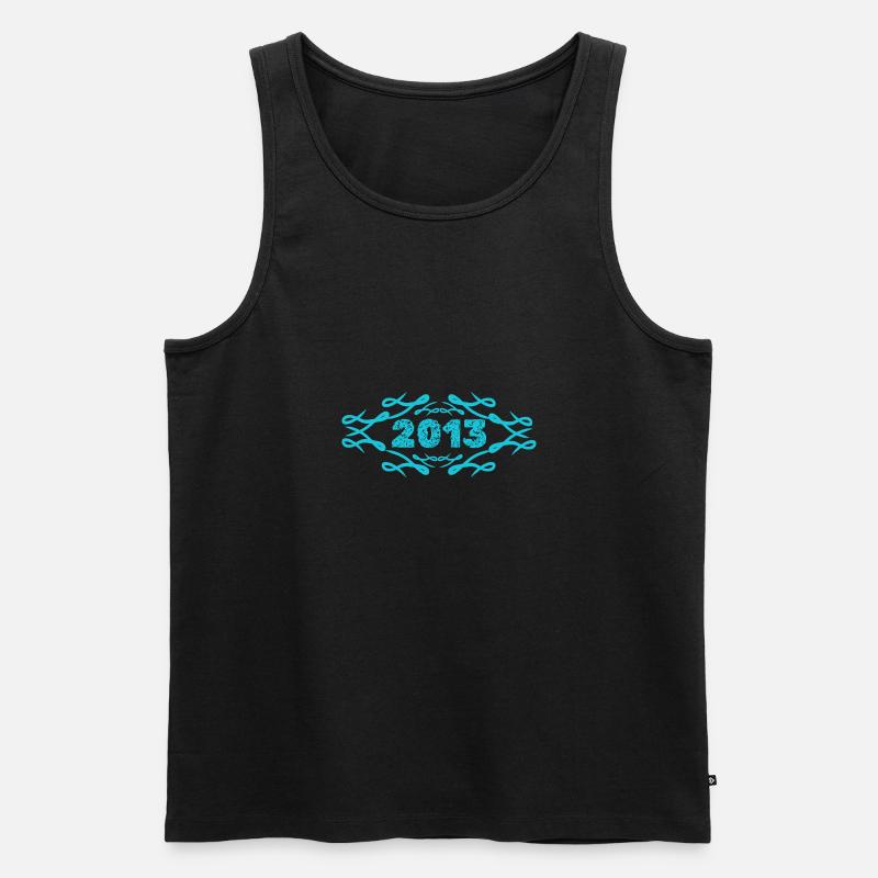2013 - Männer Premium Bio Tank Top - Schwarz