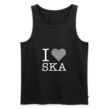 Ich liebe ska - ska musik rude boy - Männer Premium Bio Tank Top - Schwarz - Vorne - AI Model Male 178 light (178cm)