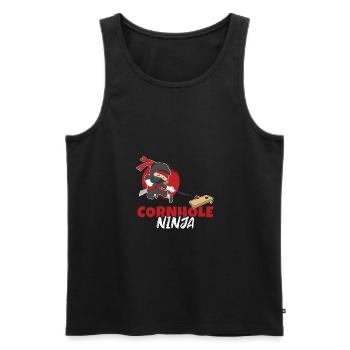 Cornhole Ninja Boy Cornhole - Männer Premium Bio Tank Top - Schwarz - Vorne - AI Model Male 178 light (178cm)