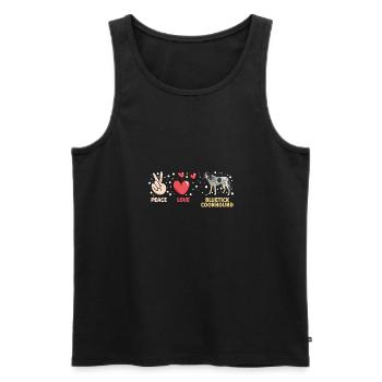 Bluetick Coonhound Gift Funny Saying - Men's Premium Organic Tank Top - black - Front - Michal (187cm)