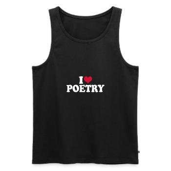 Poet I Love Poetry - Men's Premium Organic Tank Top - black - Front - Michal (187cm)