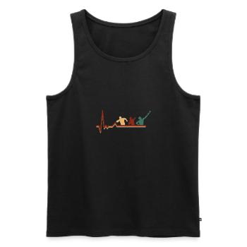 Kugelstoßen Werfen Leichtathletik - Männer Premium Bio Tank Top - Schwarz - Vorne - Michal (187cm)