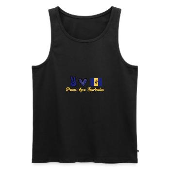 Barbados Flagge Barbadier Bajan - Männer Premium Bio Tank Top - Schwarz - Vorne - AI Model Male 178 light (178cm)