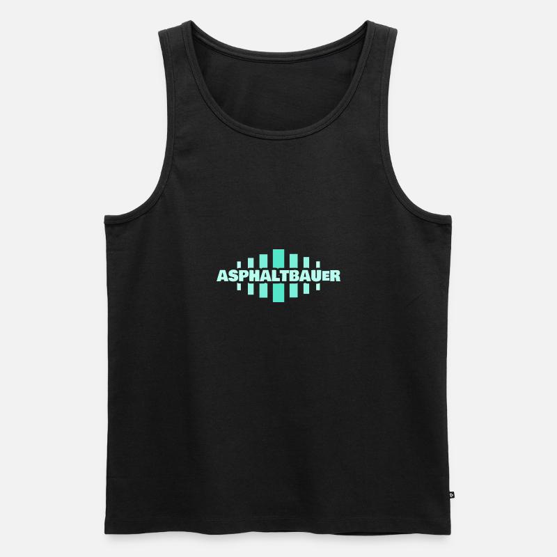 Geschenk für Asphaltbauer - Männer Premium Bio Tank Top - Schwarz
