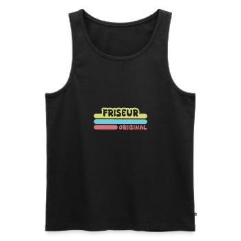 Vorname Friseur - Männer Premium Bio Tank Top - Schwarz - Vorne - Michal (187cm)