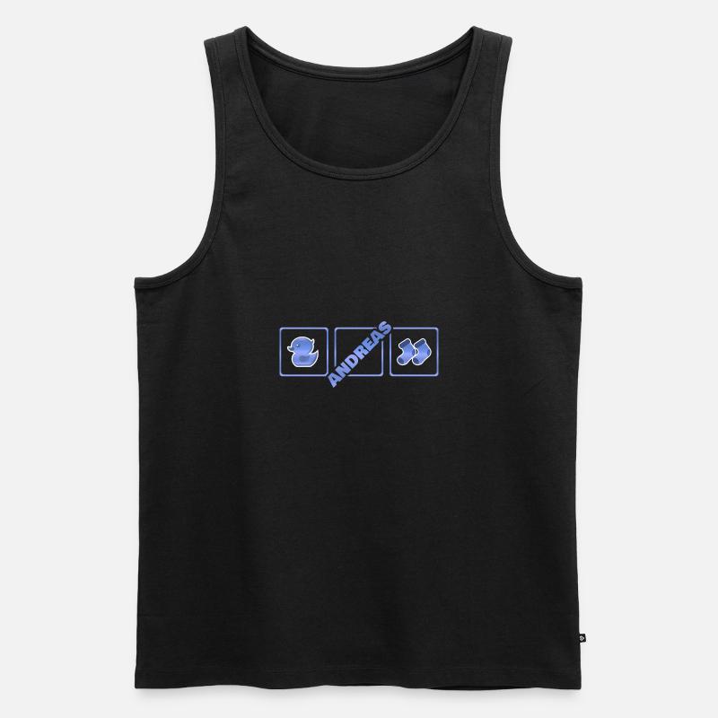 Andreas als Geburt - Männer Premium Bio Tank Top - Schwarz