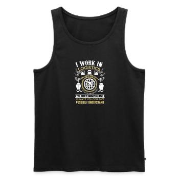 logistics - a gift for logisticians - logistics - Men's Premium Organic Tank Top - black - Front - Michal (187cm)
