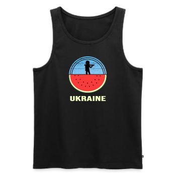 Cherson UKRAINE Oblast Kherson Wassermelone - Männer Premium Bio Tank Top - Schwarz - Vorne - AI Model Male 178 light (178cm)