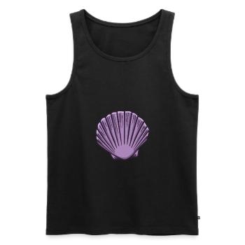 Coquillage Coquillage Mollusques Icône Symbole Mer - Débardeur bio Premium Homme - noir - Devant - AI Model Male 178 light (178cm)