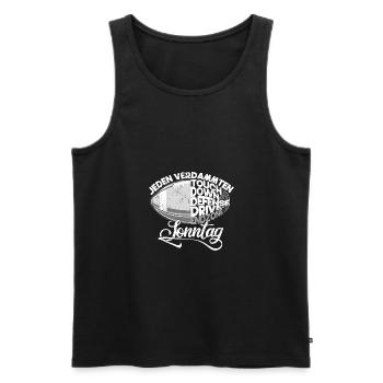 Jeden Verdammten Sonntag American Football - Männer Premium Bio Tank Top - Schwarz - Vorne - Michal (187cm)