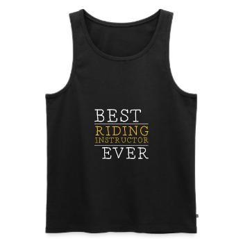 Reitlehrer - Männer Premium Bio Tank Top - Schwarz - Vorne - AI Model Male 178 light (178cm)