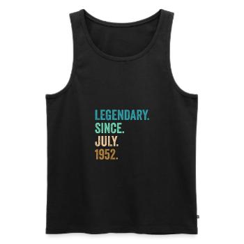 Legendary Since July 1952 70. Geburtstag - Männer Premium Bio Tank Top - Schwarz - Vorne - Michal (187cm)