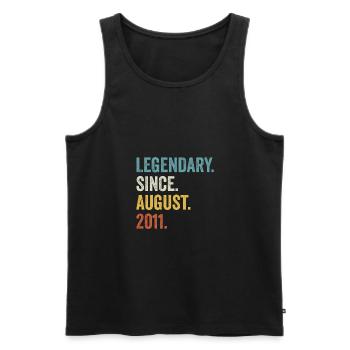Legendary Since August 2011 11. Geburtstag - Männer Premium Bio Tank Top - Schwarz - Vorne - Michal (187cm)
