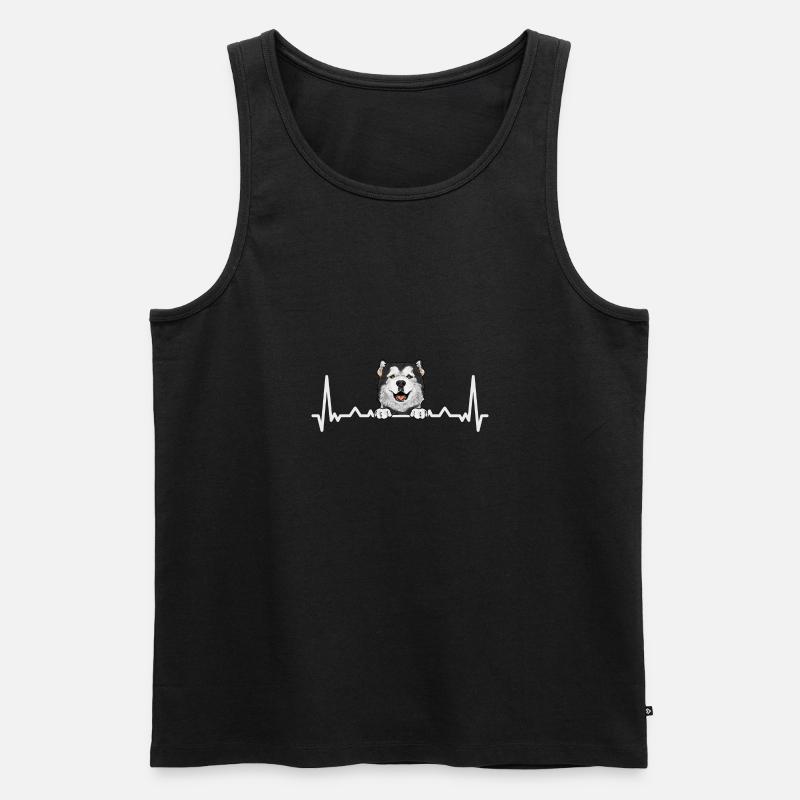 Alaskan Malamute Hund - Männer Premium Bio Tank Top - Schwarz
