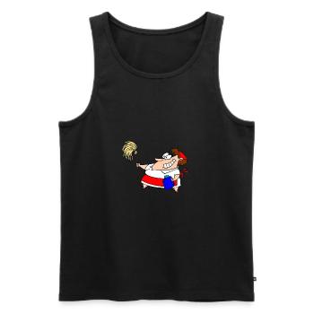 Putzfrau - Männer Premium Bio Tank Top - Schwarz - Vorne - Michal (187cm)