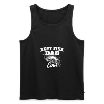 Meilleur Fish Dad Ever I Fishing I Fish Keeper - Débardeur bio Premium Homme - noir - Devant - AI Model Male 178 light (178cm)