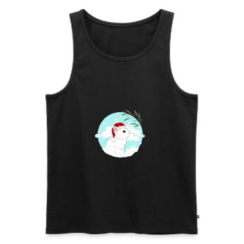 Doux lapin de Noël avec casquette de Noël Winte de Noël - Débardeur bio Premium Homme - noir - Devant - Michal (187cm)