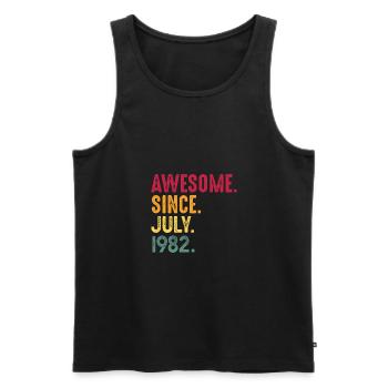 Juli 1982 - 40. Geburtstag Geschenk. Awesome. - Männer Premium Bio Tank Top - Schwarz - Vorne - Michal (187cm)