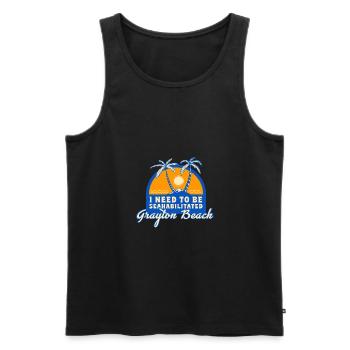 I Need To Be Seahabilitated Grayton Beach Summer - Men's Premium Organic Tank Top - black - Front - AI Model Male 178 light (178cm)