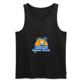 I Need To Be Seahabilitated Hapuna Beach Summer - Men's Premium Organic Tank Top - black - Front - Michal (187cm)