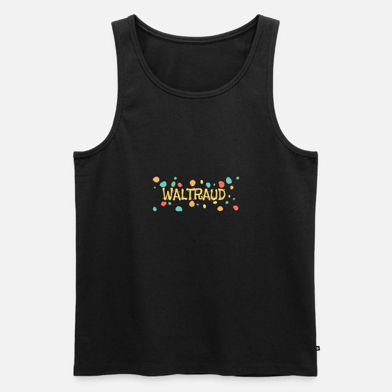 Waltraud - Männer Premium Bio Tank Top - Schwarz