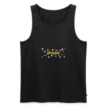 dresden - Männer Premium Bio Tank Top - Schwarz - Vorne - Michal (187cm)